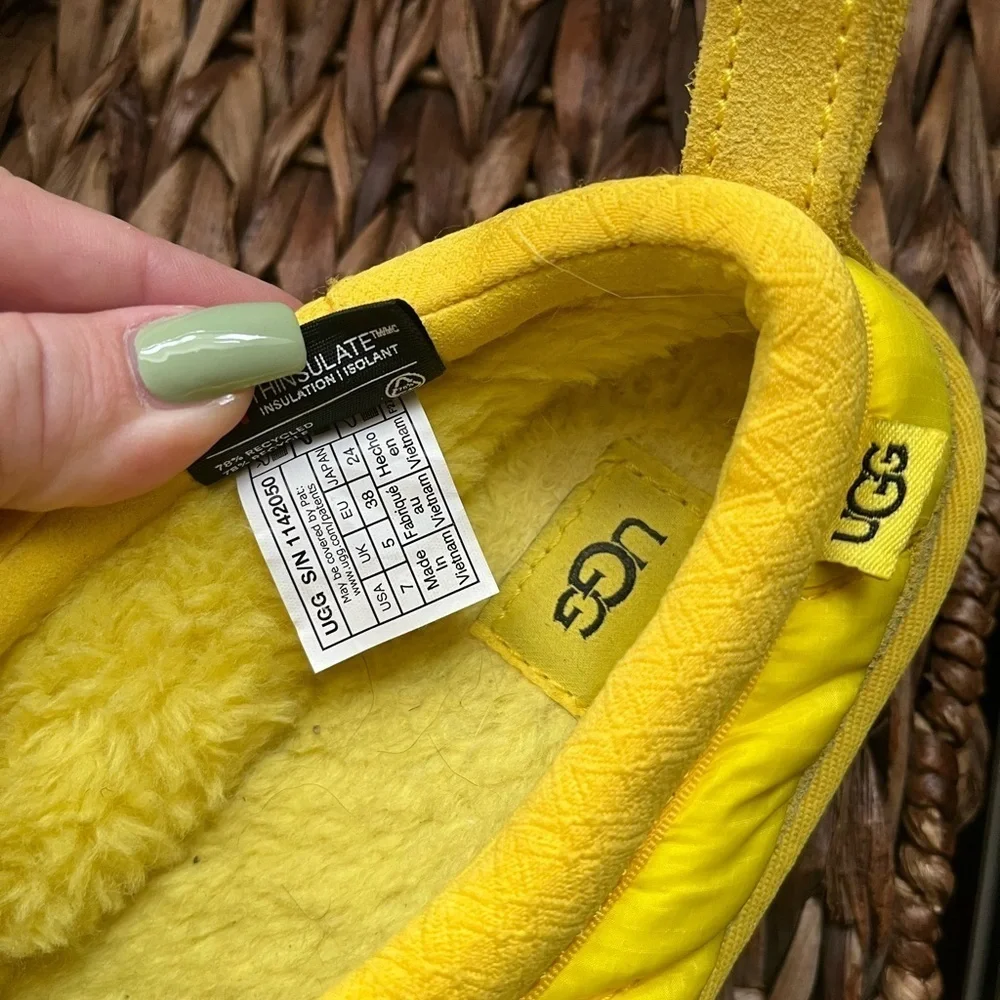 UGG Tasman LTA Women’s 3M Insulated UGGpure Slippers In Canary Yellow Size 7